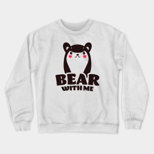 Bear With Me || Minimalist Panda Bear Crewneck Sweatshirt